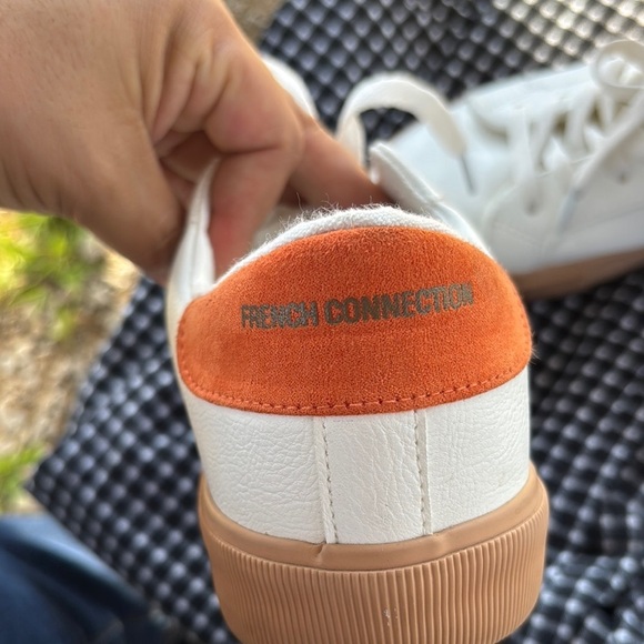 French Connection White and Orange Sneakers - Picture 2 of 7